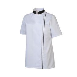 Veste AJIK Femme Manches Courtes Blanc / Noir