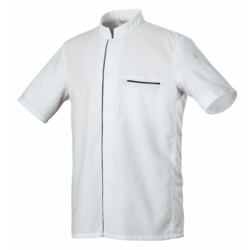 Veste de Patisserie EKOL Manches Courtes gar&ccedil;on Blanc/Noir
