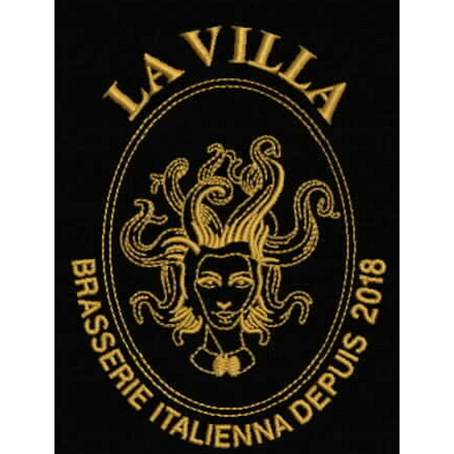 BRODERIE c�ur LA VILLA - TETE DE MEDUSE