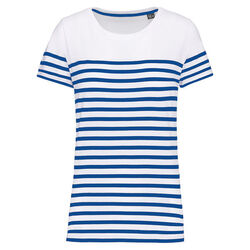 T-shirt femme Marini&egrave;re bio K3034 NAVY/WHITE STRIPES